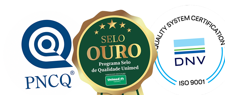 Certificados ISO 9001 e Selo Ouro Unimed